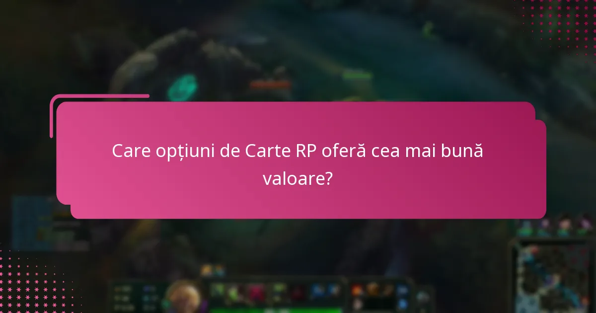 Ce articole exclusive pot fi obținute cu Cărțile RP?