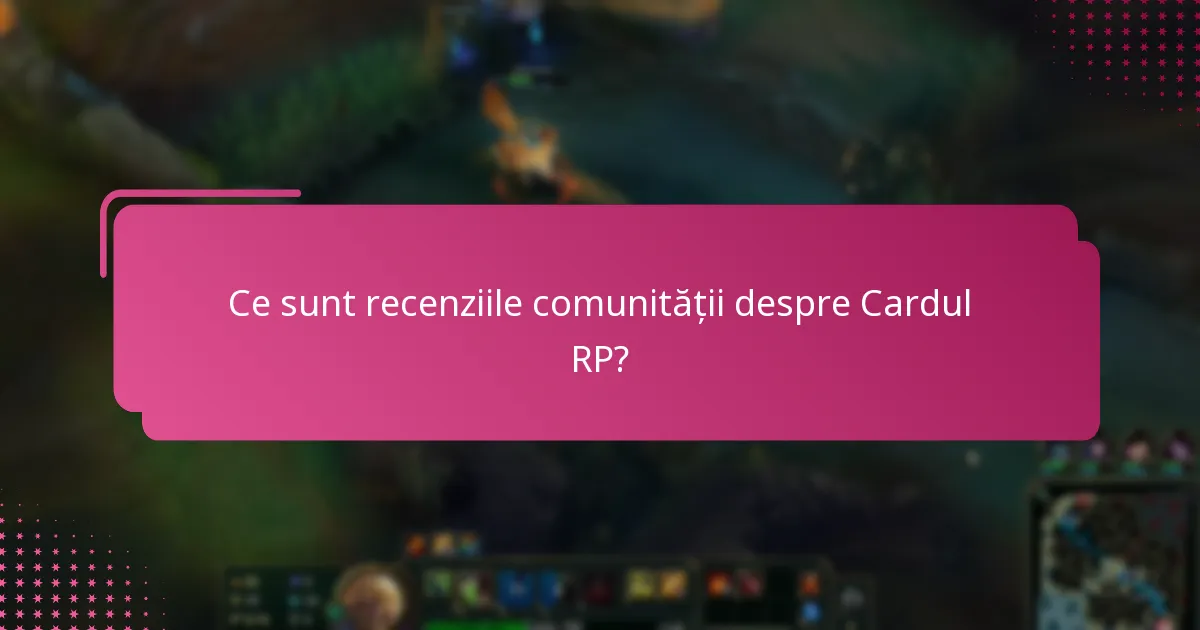 Cum se compară Cardul RP cu produse similare?